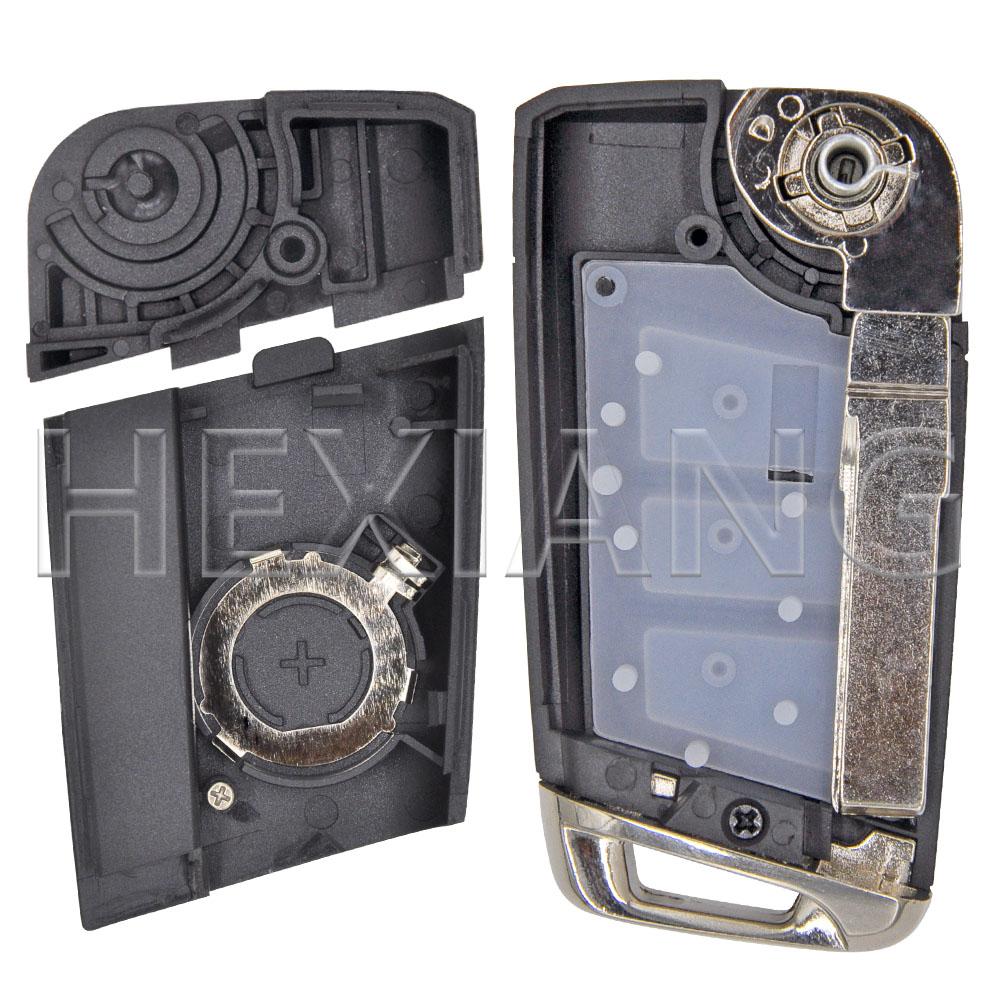 DROQ8 HE Old Model Modified HU66 Flip Car Key Shell Case For VW Volkswagen Golf 4 5 Passat B5 B6 Bora Polo Touran Jetta Seat Skoda