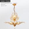 Candle  Crystal Chandelier Vintage Candle Led Pendant Light Room Decor Ceiling Hanging Light for Living Room