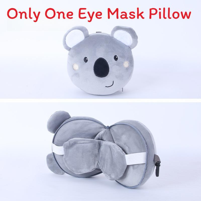 Cute Cartoon Ushaped Pillow With Water Crystal Fabric For Home And Travel