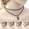 Black Neckband Choker Double Layers Durable Velvet Vintage Short Chain for Party