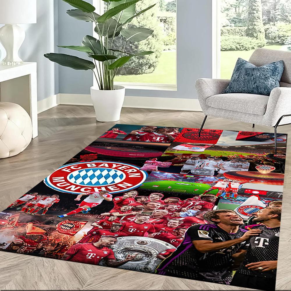 FC Bayern München Quadratische Teppiche sind eine großartige Wahl für Wohnzimmer, Schlafzimmer, Heimdekoration und als Geschenke.