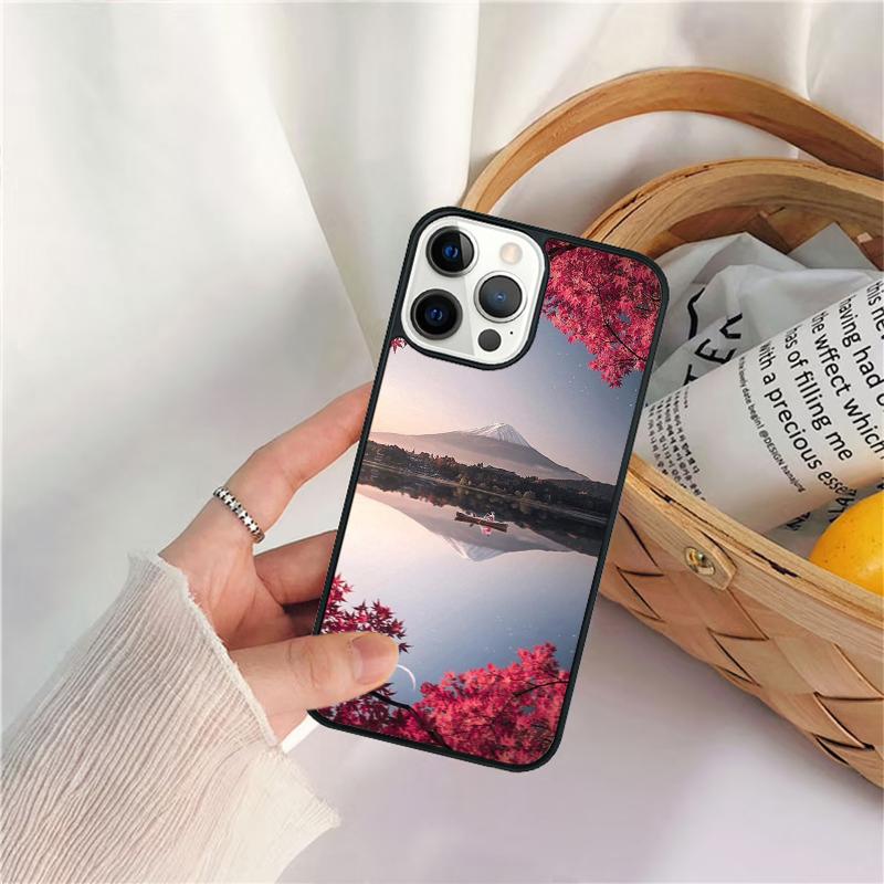 Anime Natural Landscape Phone Case For iPhone 17 Air 16 15 14 11 12 13 Pro  MAX Plus Coque Cover Shell