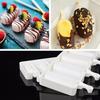 2 Sets Silicone Popsicle Molds Creative Ice Cream Mold 4 Cavities Ice Pop Mold