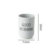 Multifunctional Toothbrush Holder Cup for Bathroom Tumbler Good Morning