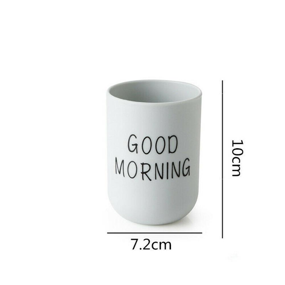 Multifunctional Toothbrush Holder Cup for Bathroom Tumbler Good Morning