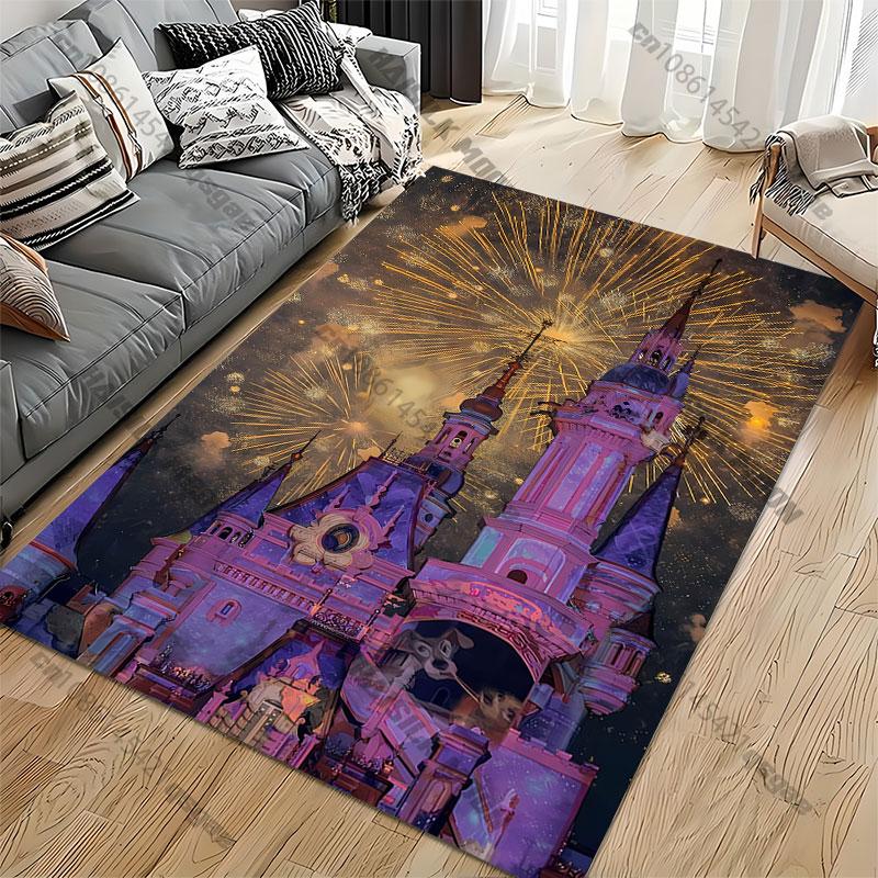 Castle magical night carpet Yoga living room room decor children's crawling mat doormat area rug games mat