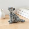 Simulation Leopard Family Model PVC Figurine Realistic Snow Leopard Miniature Wildlife Animal Collectible Toy Desktop