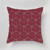 Red Plaid Simple Printed Pillowcase Office Sofa Cushion Cover Luxury Home Decoration Cushion Cover