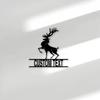Metall Hirsch Namensschild, Individuelle Hausnummer, Moderne Eingangsbereich Dekoration, Einweihungsgeschenk