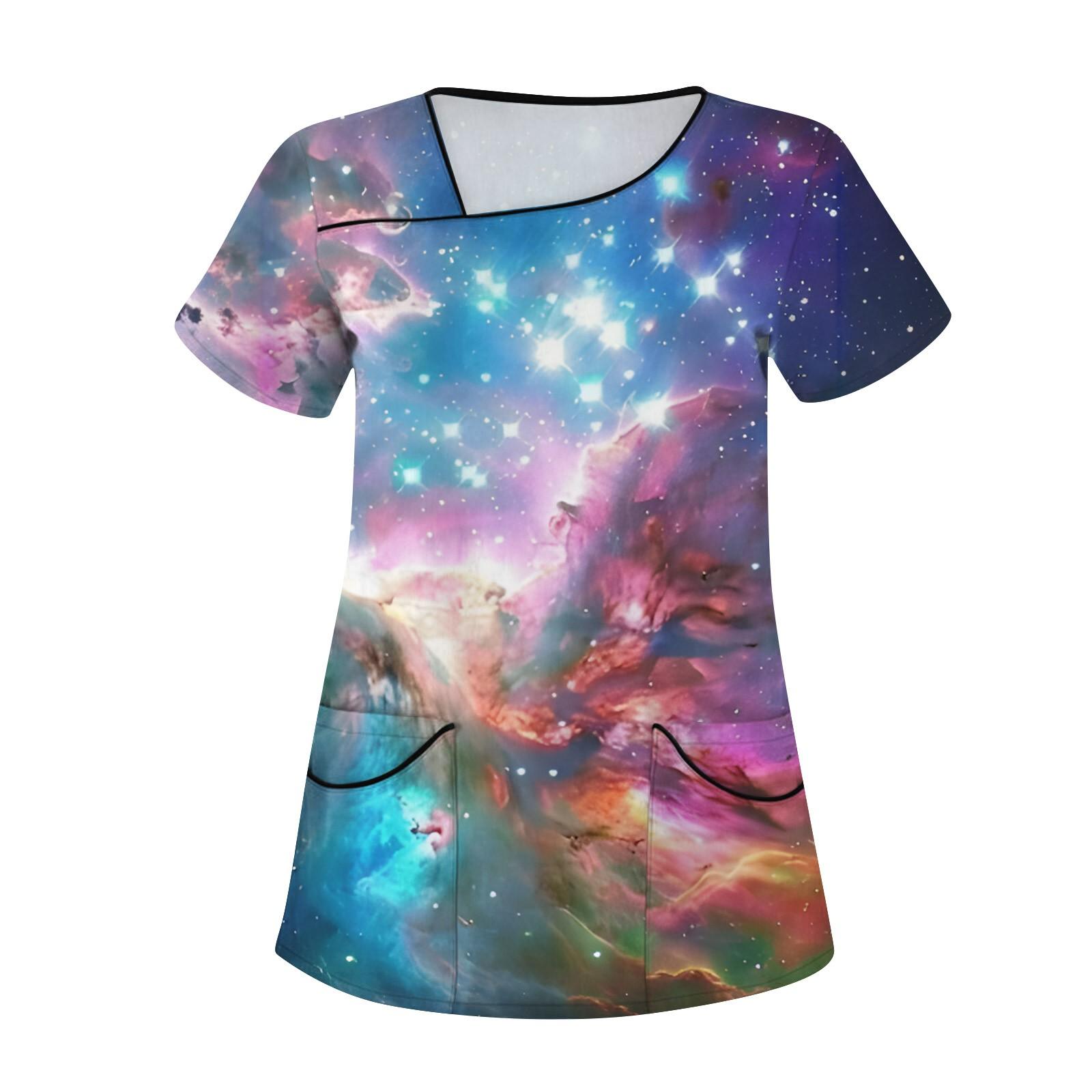 

Женская мода с принтом, короткий рукав, рабочая одежда с карманами, верхняя одежда XXXXL