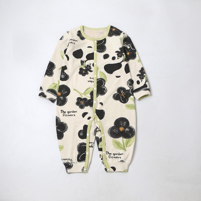 Unisex Baby Wool-Silk Romper: Warm, Padded Autumn-Winter Crawling Suit for Newborns