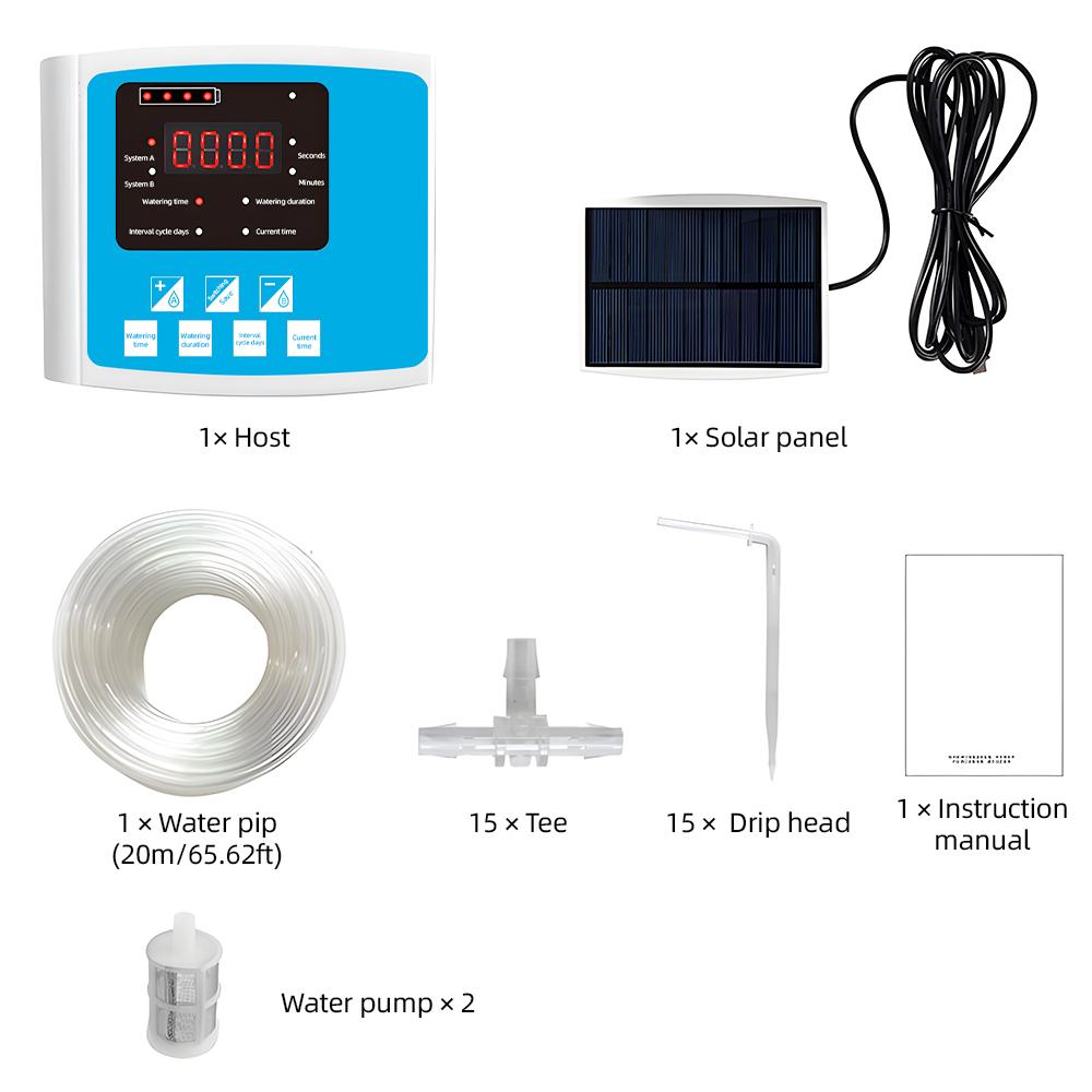 Комплект для автоматического капельного орошения. Питание от USB и питание от солнечной — фото 9