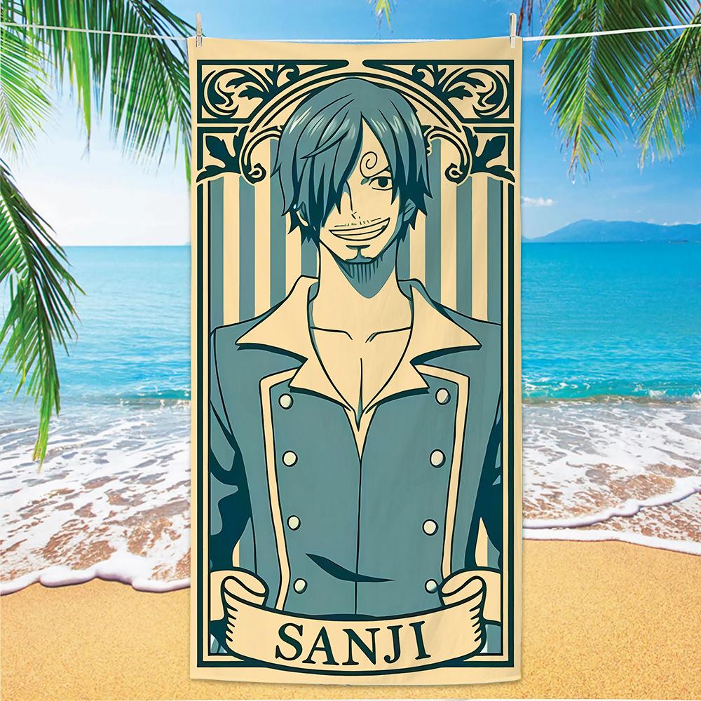 Popular Beach Towel Cartoon Animation Nautical King Bath Towel Microfiber Quick-Drying Towel