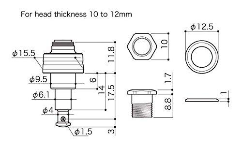 GOTOH Ukulele Peg Planetary Type UB8 Button Chrome White UPT-UB8-CWX