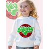Kids Sweatshirt Soft Red & Green Plaid Christmas Sweater-Style Pullover - Cozy Loose-Fit Long Sleeve Crewneck Sweatshirt with Merry Lettering