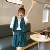 Trendy Retro Vest and Shorts Two-Piece Set - Lightweight and Stylish