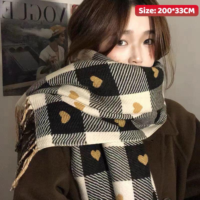 Imitationskaschmir Damen Schal Winter Schal und Wickeltuch Bandana Pashmina Quaste Damen Foulard Dicke Decke Unifarben