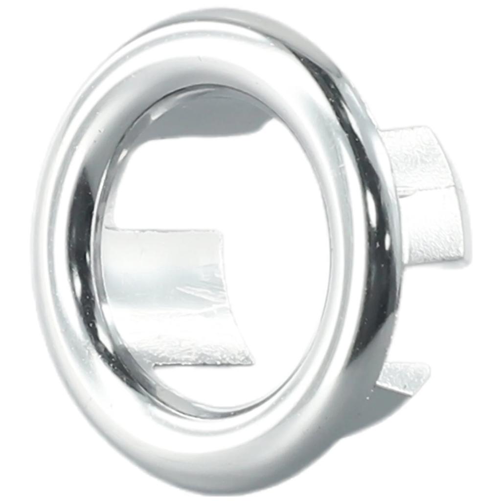 2XOverflow Ring Bathroom Basin Sink Silver Chrome Hole Cover Cap Inserts Round For Home Decoration About 22mm-24mm