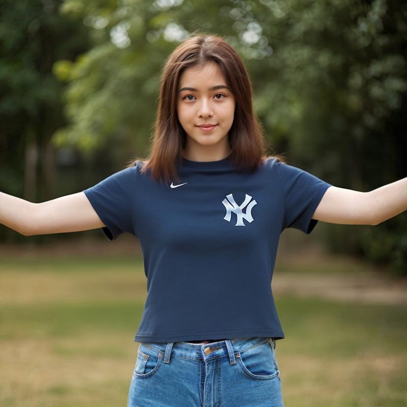 Nike Fashion Comfortable Skin-Friendly Korean Style Short Sleeve T-Shirt Kids tops Dark-Blue 3Z3B3SATY-NYY
