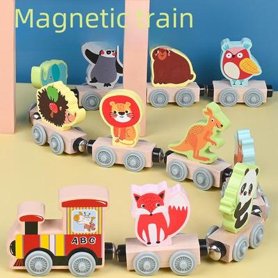 Magnetische digitale Eisenbahn-Bausteine, Lernspielzeug für Jungen und Mädchen im Alter von 1–5 Jahren
