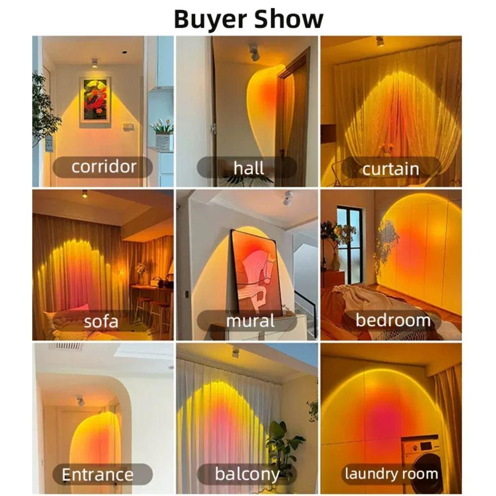 Foldable Ceiling Spot Lighting Luxury Led Down Lamp LED Sunset Lamp Sunset Spotlight Bedroom