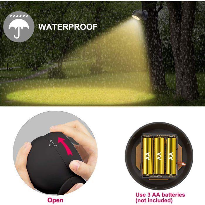 Projecteur LED - HONWELL - Sans fil - Détecteur de mouvement - Étanche - 200 lumens