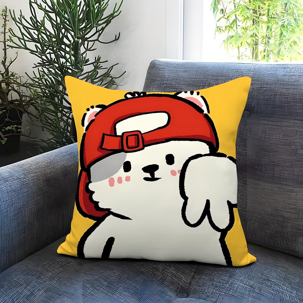 Sticker Cute Bear Stickers Cushion Cover Comfortable Reversible Pillow Cover Ideal for Car Sofa Bedroom  Beyond