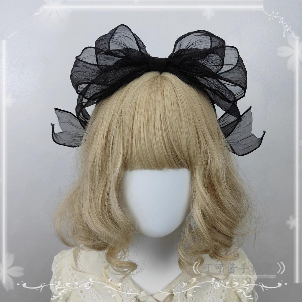 Original Handmade Styleable Bow Headband KC Yarn Wire Headbands Lolita Hair Accessories