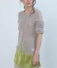 Michiko London Koshino Sheer Mohair Knit Cardigan Ash Beige