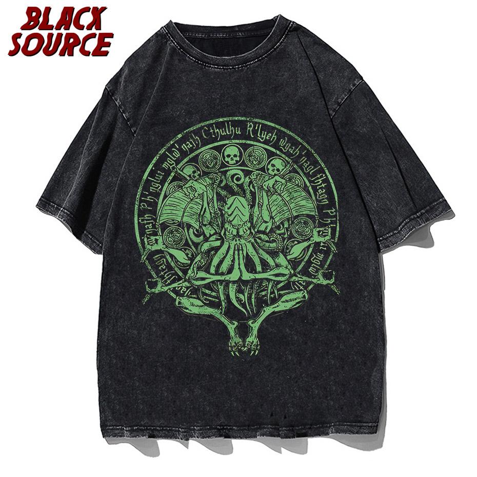 Black Source Cthulhu Men s T-Shirt (Green) 2XL