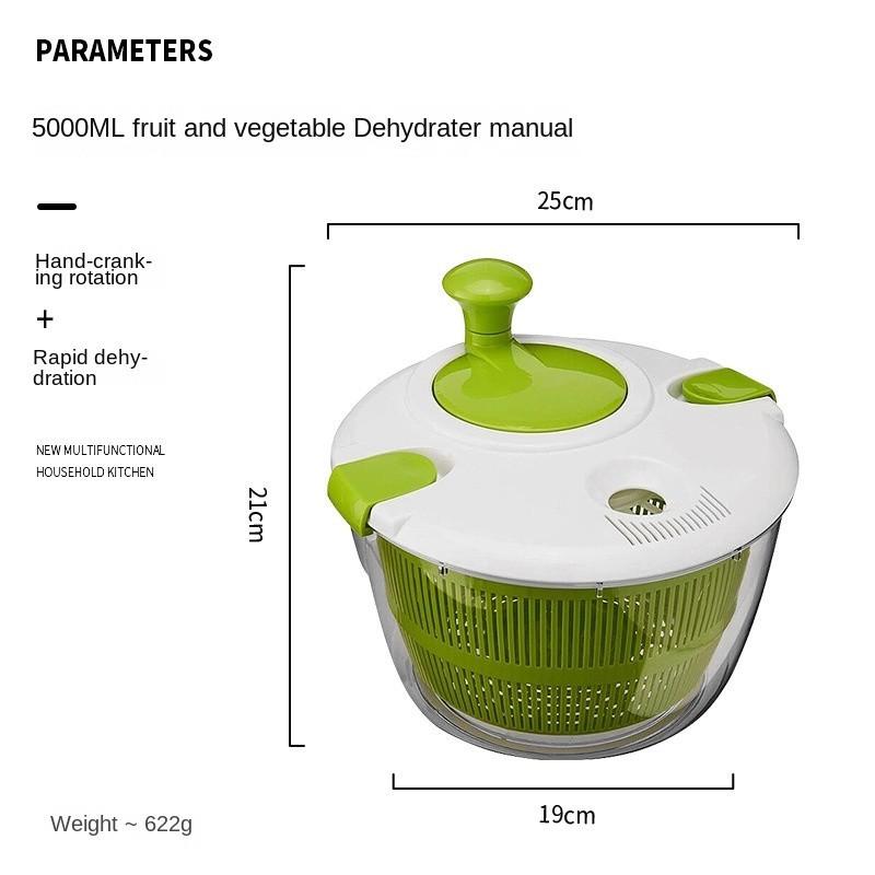 Kitchen Gadget Electric Quick Cleaning Dryer Fruit and Vegetable Dry and Wet Separation Salad Spinner Vegetable Dehydrator