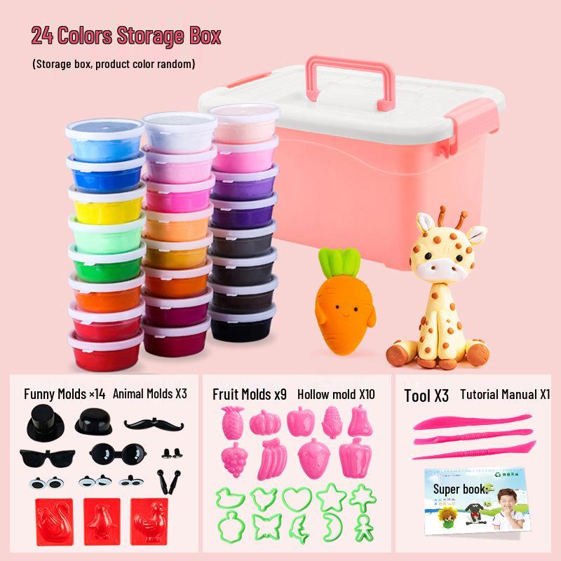 Super Light Non-Toxic Color Clay for Kids - DIY Space Clay Plasticine Set