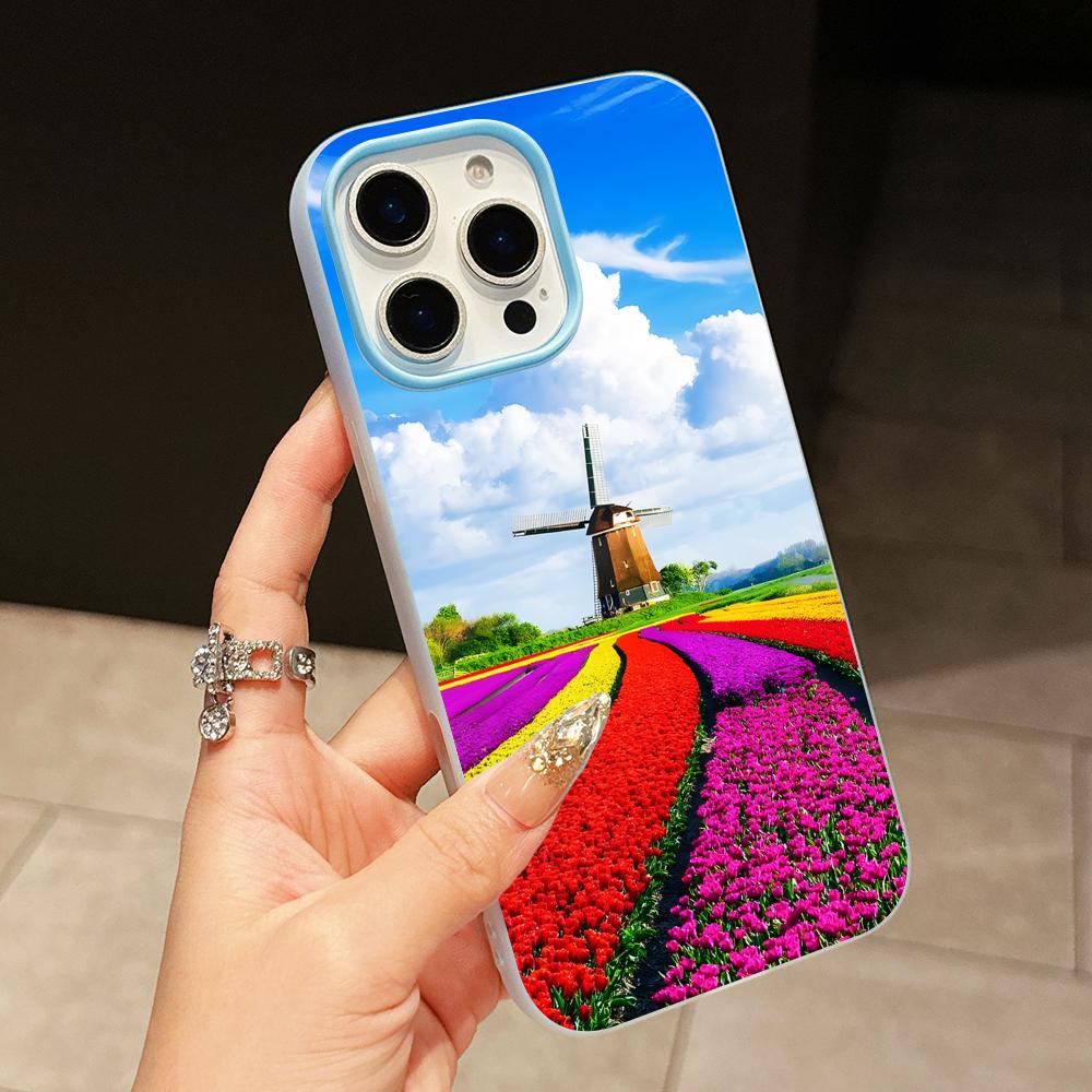 Nederlandse Vlag Jelly Dubbele Laag Lichtblauw Mobiele Telefoonhoesje voor iPhone 17 16 15 14 13 12 11 Air Pro Max Plus