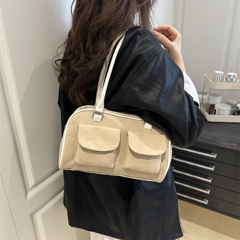 Autumn Vintage Suede Square Shoulder Bags for Women Casual Versatile Ladies Handbags Tote Large Capacity Female Underarm Bag
