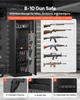 8-10 Gun Safe, Long Gun Cabinet for Rifles and Pistols, Quick Access Rifle Safe with 3 Pistol Pockets and Adjustable Racks, Large Digital Cabinet with