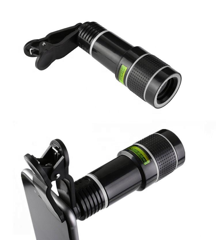 HD 20X Optical Zoom Lens Kit for Smartphones Universal Clip with Hood and Aluminum Tripod Mobile Phone Lenses