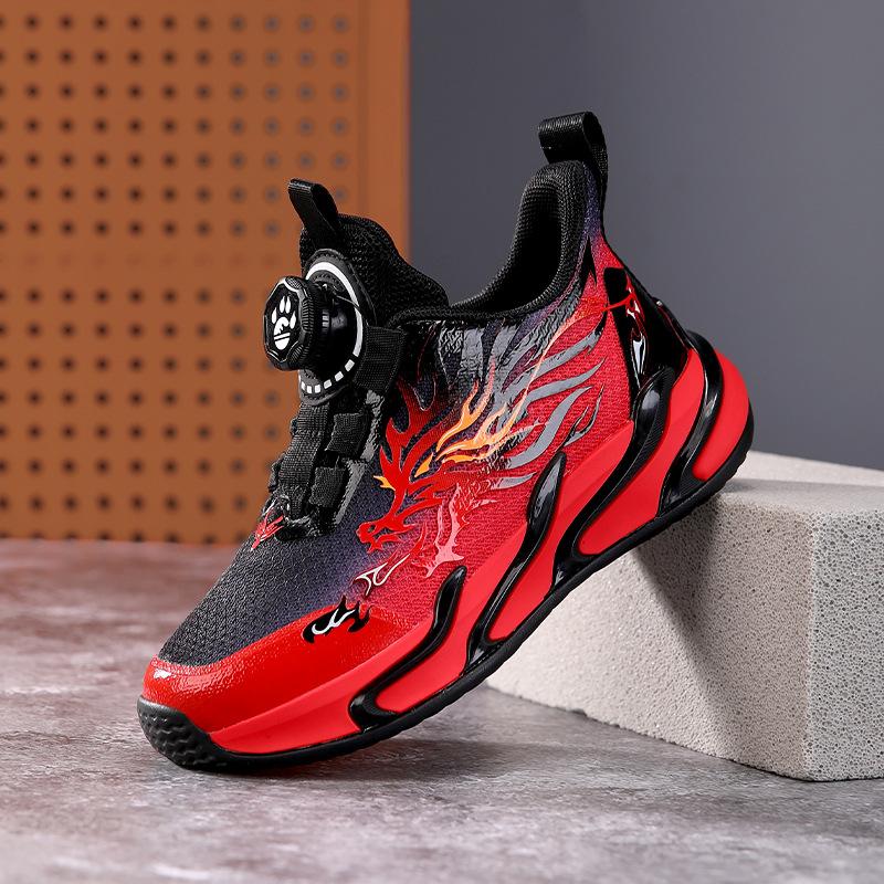 

Boys shoes autumn 2025 new children s sports shoes rotating buckle running middle aged older children s dad shoes boy 29