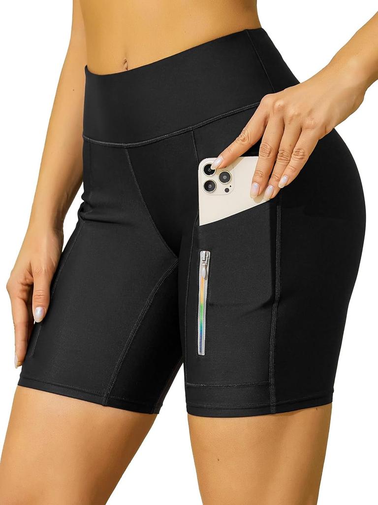 Pantaloncini Sportivi Vita Alta Pantaloncini Donna Vita Alta Pantaloncini Donna Haowind Vita Alta - Sportivi, Asciugatura Rapida, Con Tasche Abbigliamento Fitness Donna Pantaloncini 7 Pollici Vita Alta
