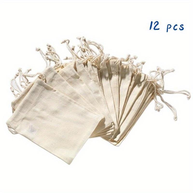 12 Stücke Leinen Jute Tuch Sack Schmuck Beutel Kordelzug Geschenktüten Hochzeit Gunsten taschen