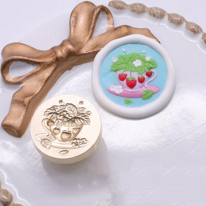 Stempellack Siegel Kupferkopf Künstlerisches Relief Rose Umschlag Tulpe Kerzenlicht Maiglöckchen Flammenfarbe Siegelkopf