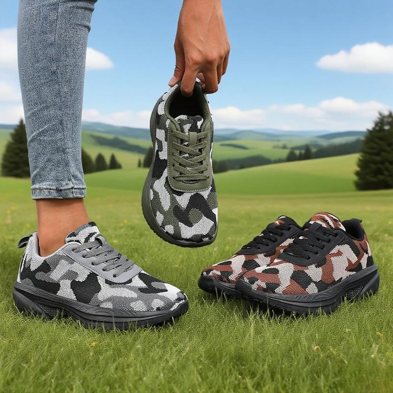Camouflage Shoes Women'S Hiking Shoes Outdoor Training Student Military Training Shoes Release Sneakers Leisure Running Shoes