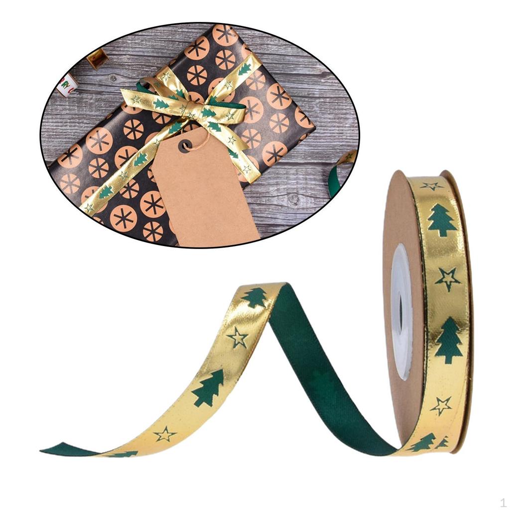 Christmas Ribbon Patterned Wrapping Ribbon, Decorative Accessory, DIY