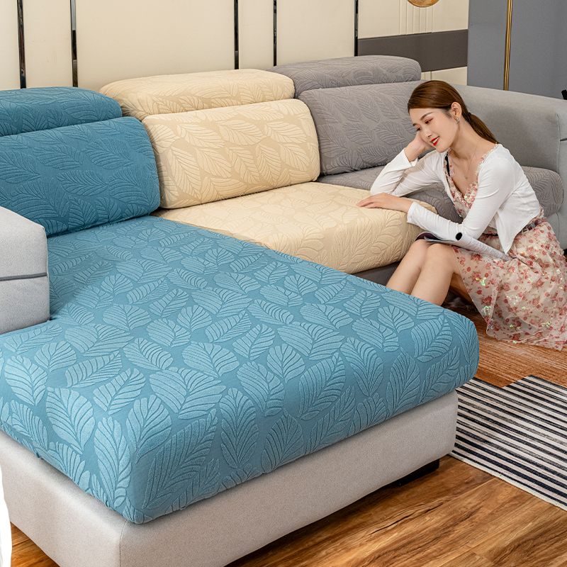 

Подушка для дивана Простая и современная Тканевая ручная работа Нескользящая подушка Круглый год Нейтральная Универсальная Все включено Универсальный чехол для дивана Накидка Ткань Sofa Hat Leaf-Blue 45*45cm pillow cover + core