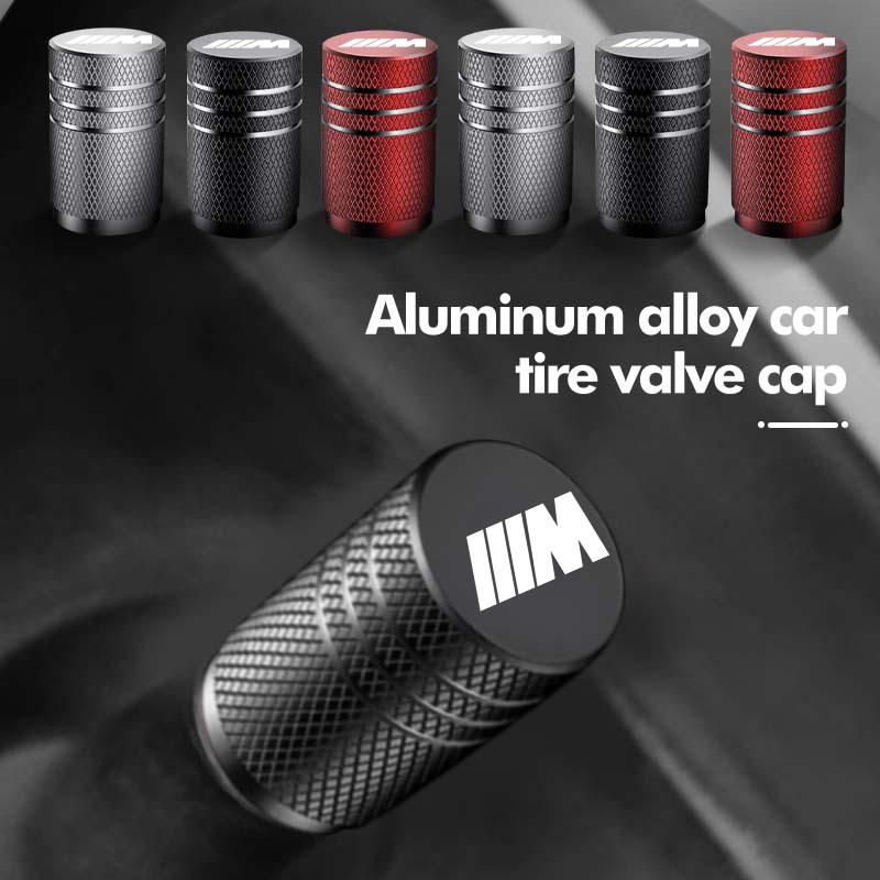 4Pcs Car Aluminum Laser Striped Valve Cap Style Tire Cap Parts For BMW E93 F10 F20 F30 F40 F15 F25 F26 F31 F49 F86 M3 M5 X3