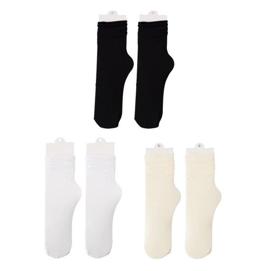 3 Women's Breathable Ice Silk Socks Pairs Crew Socks Ladies Calf