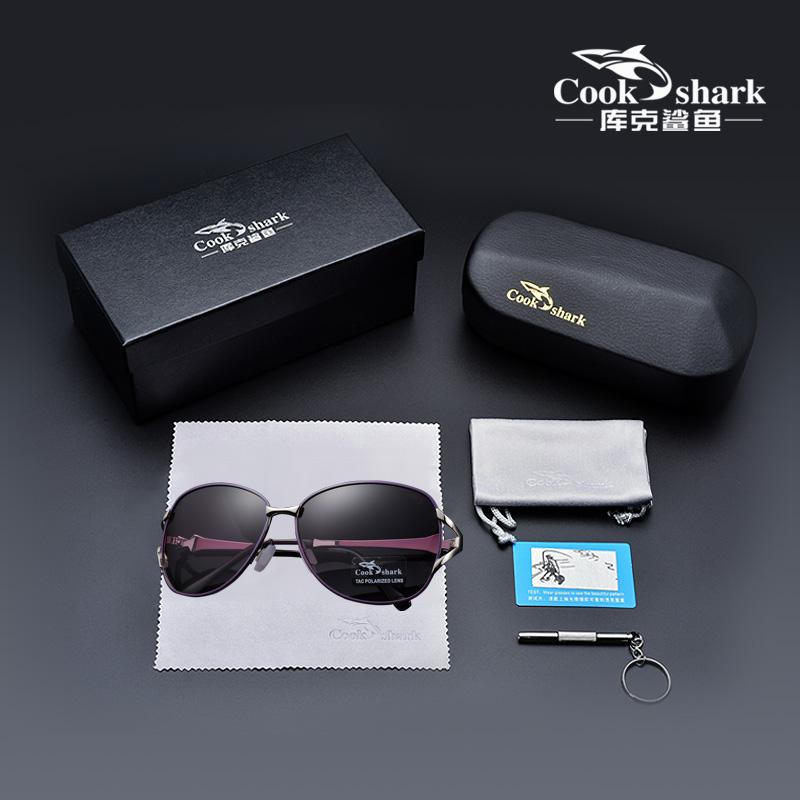 Cook shark new 2020 sunglasses ladies polarized sunglasses tide ultra light driver driving glasses classic