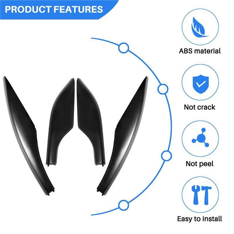 NEW-4PCS Black ABS Car Roof Luggage Rack Rail End Cover Shell Protector Fit For Toyota Fortuner 2004-2014