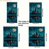 Warner 1pc Cute Printed Bathroom Shower Curtain - Harry Potter Castle Starry Night Scene, Creative, Suitable for Home Bathroom