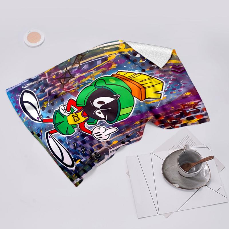 Beach Towel with Marvin the Martian1 Pattern - soft,absorbent,machine washable Lightweight&Modern,swimming,Travel Essentials