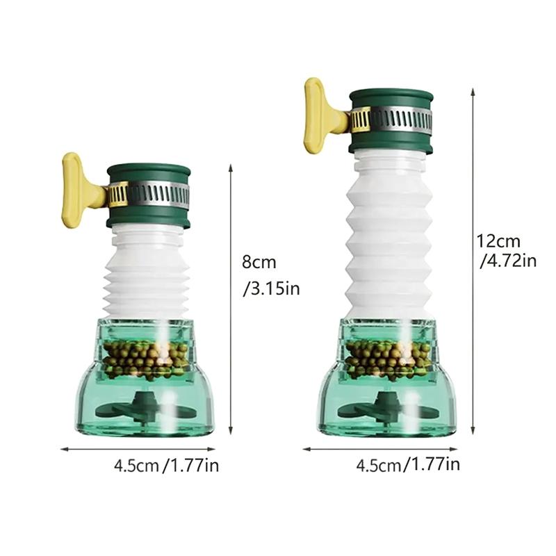 უნივერსალური 360 გრადუსით მბრუნავი ონკანის აერატორი მბრუნავი წყლის დამზოგი ეკონომაიზერი საშხაპე თავი სამზარეულოს ონკანის საქშენის ადაპტერი ნიჟარის აქსესუარები